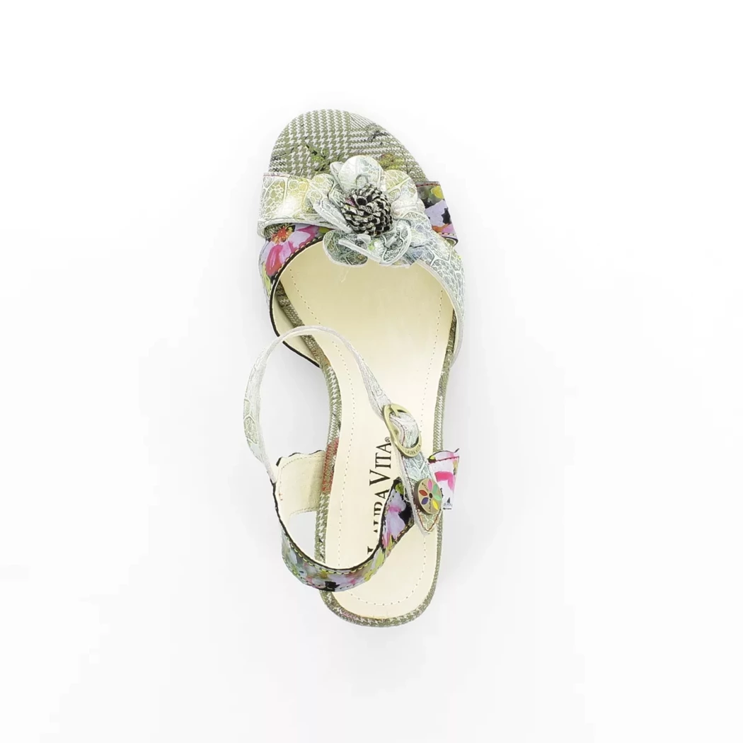 Image (6) de la chaussures Laura Vita - Sandales et Nu-Pieds Vert en Cuir