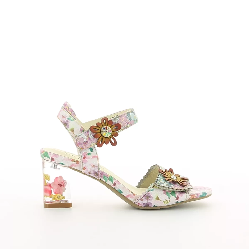 Image (2) de la chaussures Laura Vita - Sandales et Nu-Pieds Rose en Cuir