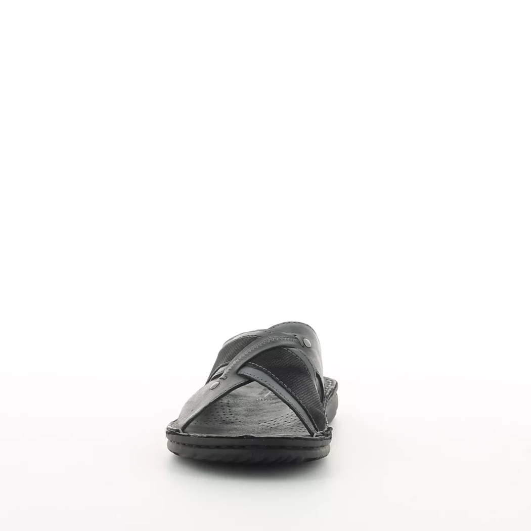 Image (5) de la chaussures Calba - Mules et Sabots Noir en Cuir et textile