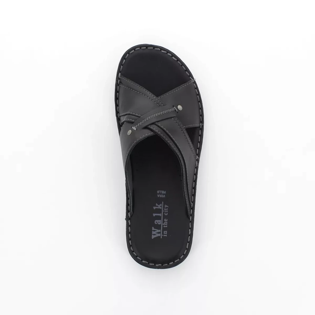 Image (6) de la chaussures Calba - Mules et Sabots Noir en Cuir et textile