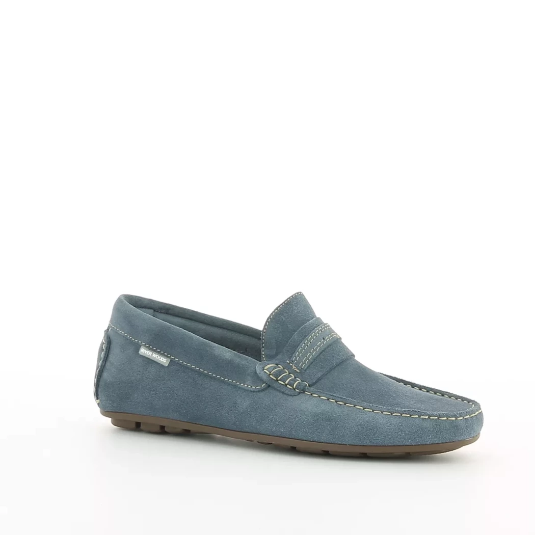 Image (1) de la chaussures Riverwoods - Mocassins Bleu en Cuir nubuck