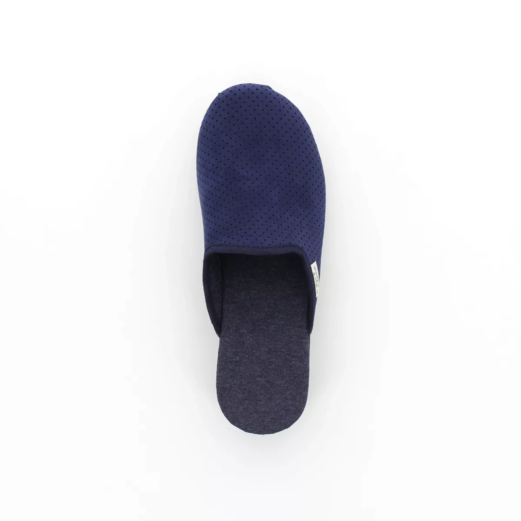 Image (6) de la chaussures La Maison de l'Espadrille - Pantoufles et Chaussons Bleu en Cuir nubuck