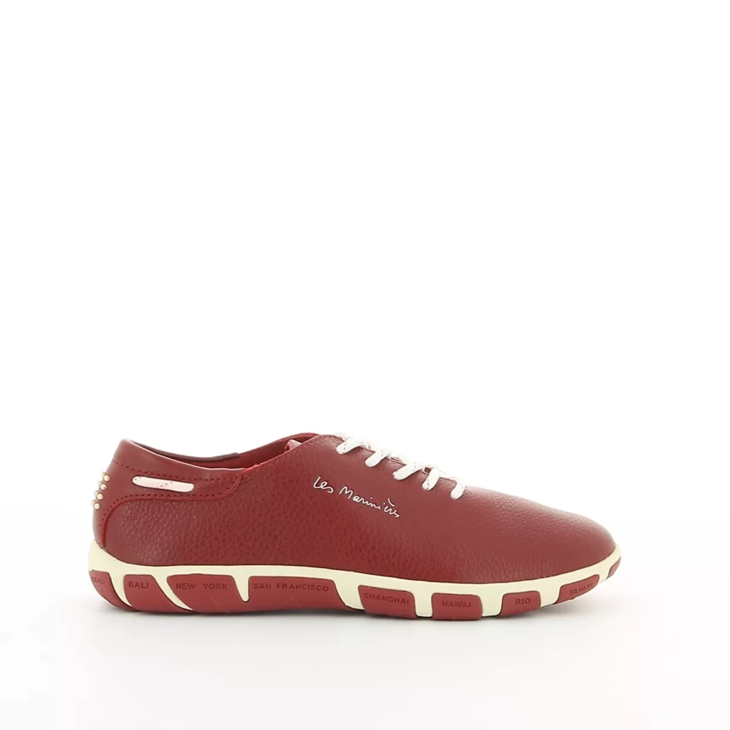 Image (2) de la chaussures Tbs - Chaussures à lacets Rouge en Cuir