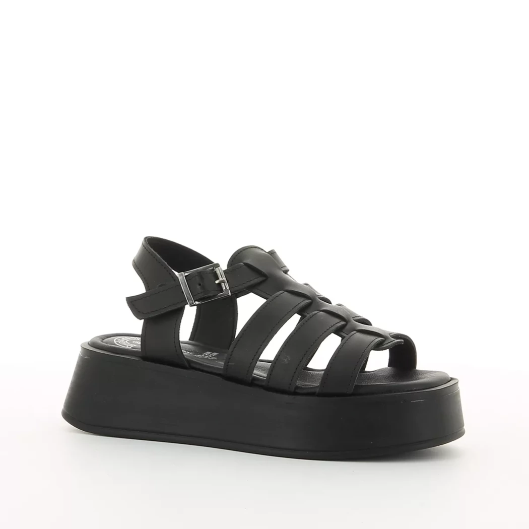 Image (1) de la chaussures Free Monday - Sandales et Nu-Pieds Noir en Cuir