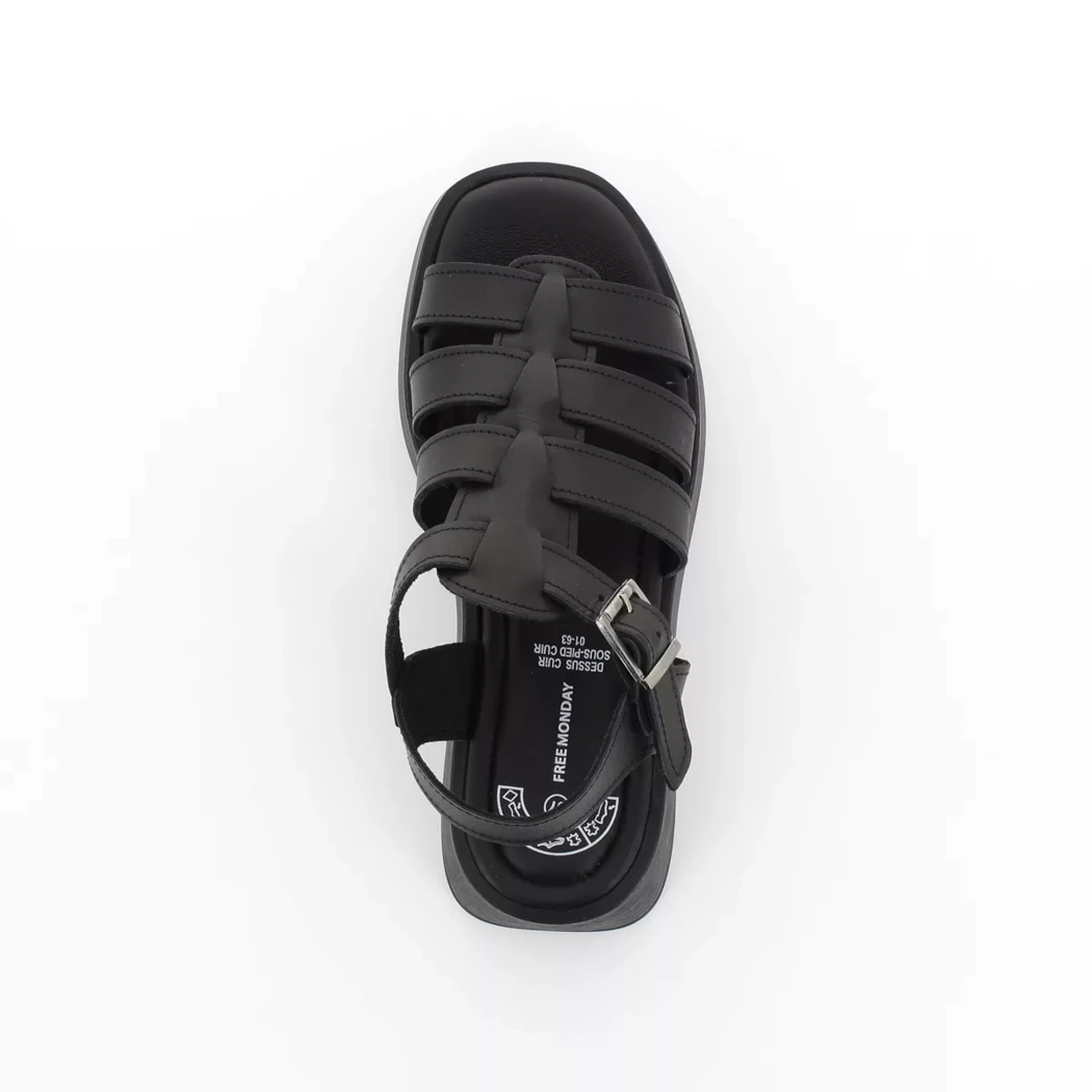Image (6) de la chaussures Free Monday - Sandales et Nu-Pieds Noir en Cuir
