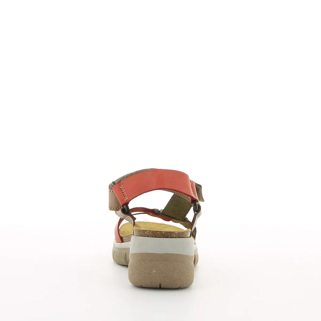 Image (3) de la chaussures Terre d'Epices - Sandales et Nu-Pieds Rouge en Cuir