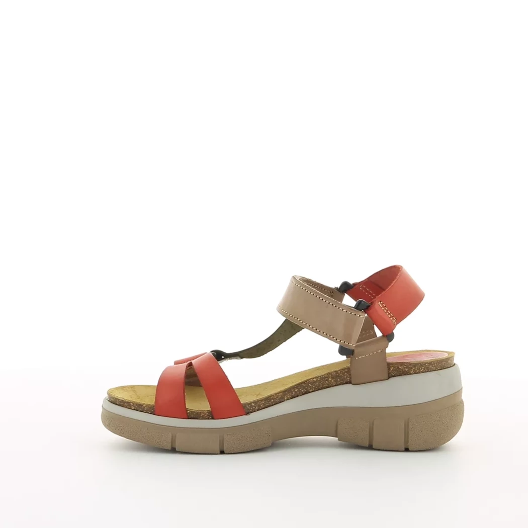 Image (4) de la chaussures Terre d'Epices - Sandales et Nu-Pieds Rouge en Cuir