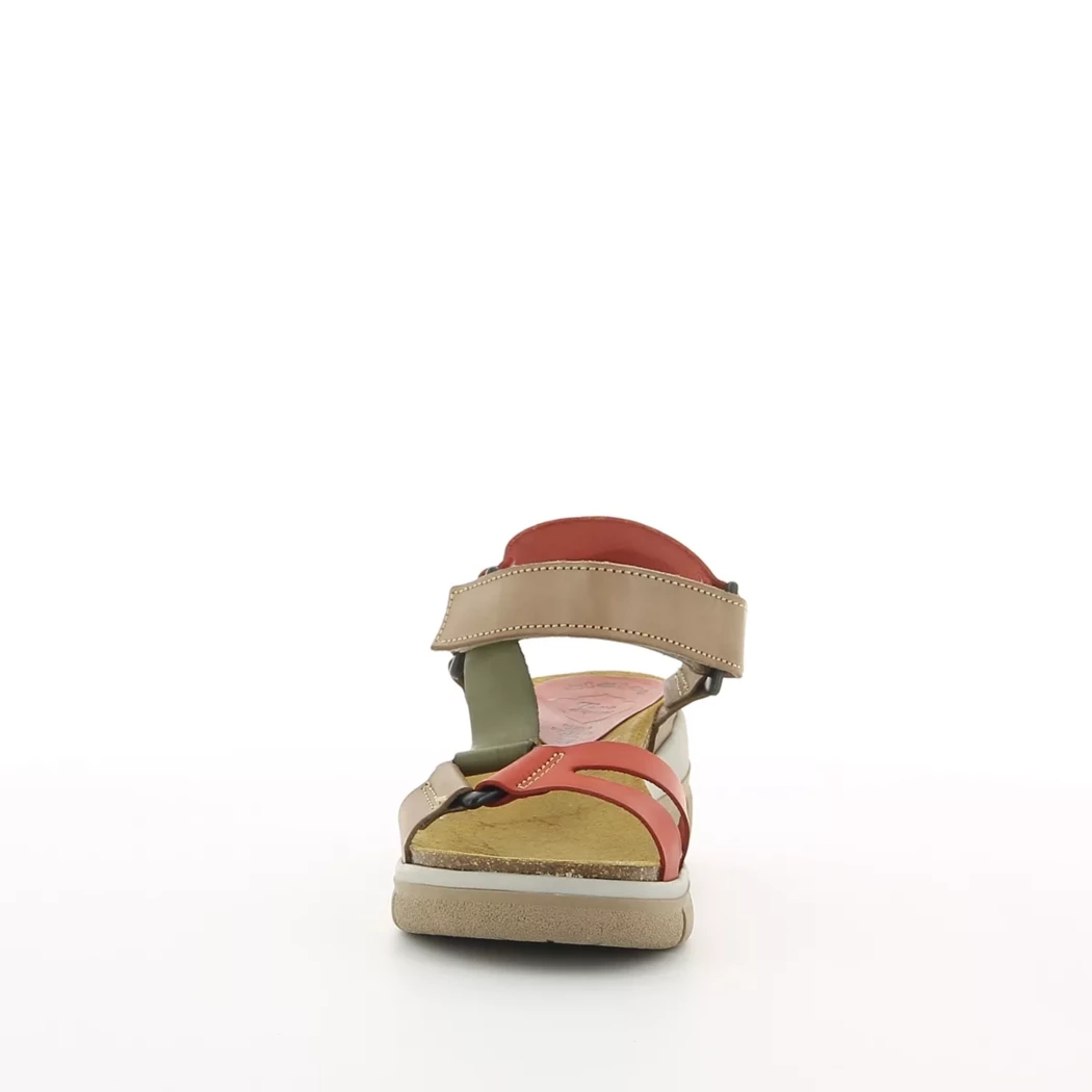 Image (5) de la chaussures Terre d'Epices - Sandales et Nu-Pieds Rouge en Cuir
