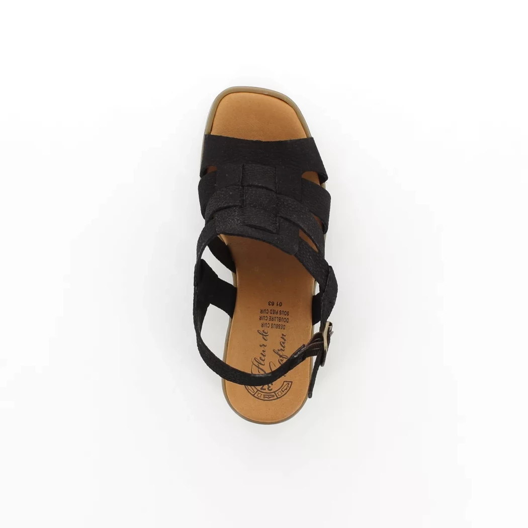 Image (6) de la chaussures Fleur de Safran - Sandales et Nu-Pieds Noir en Cuir