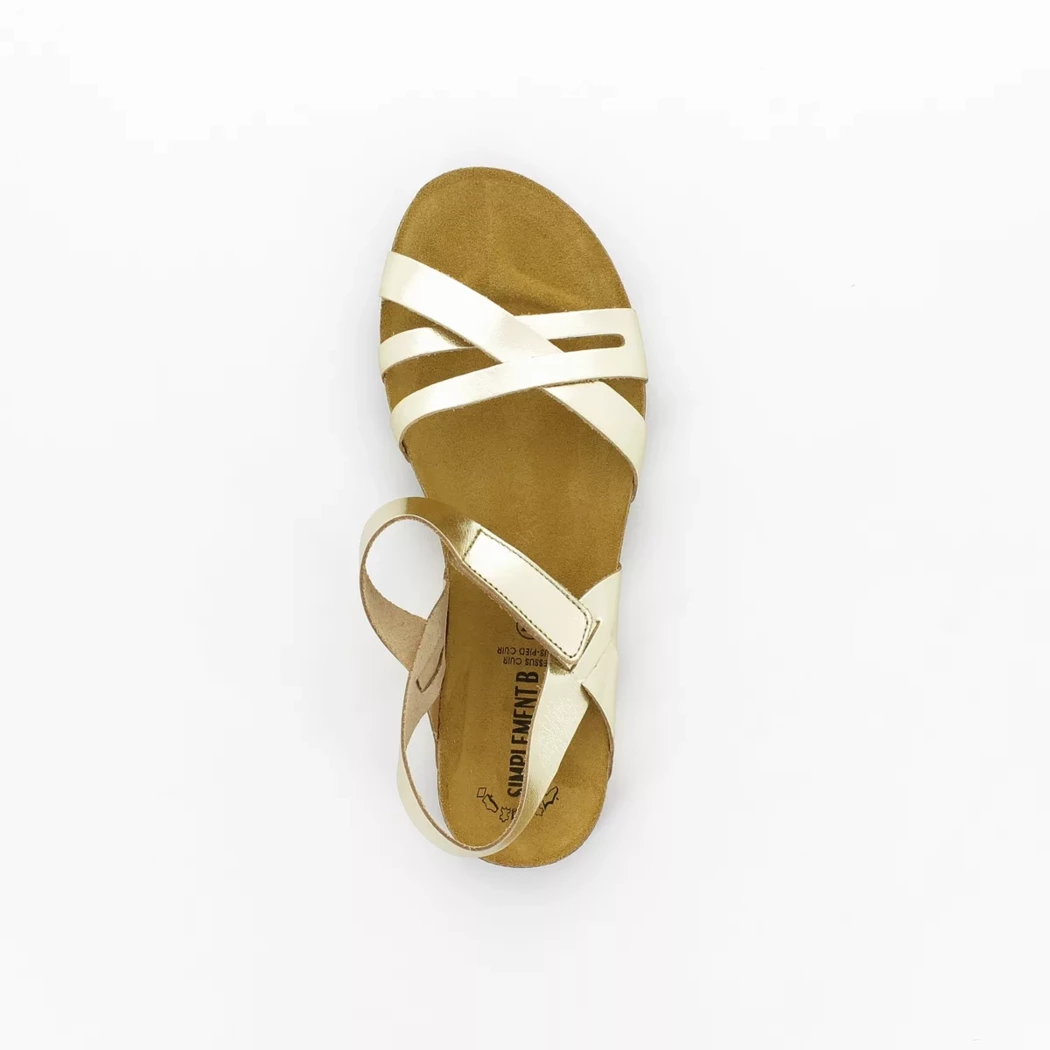 Image (6) de la chaussures Simplement B - Sandales et Nu-Pieds Or / Bronze / Platine en Cuir