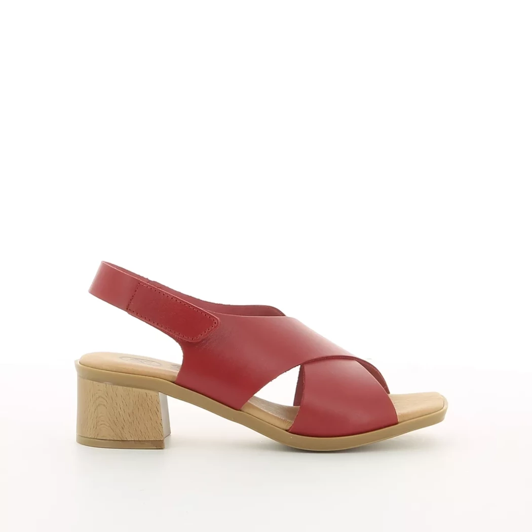 Image (2) de la chaussures Simplement B - Sandales et Nu-Pieds Rouge en Cuir