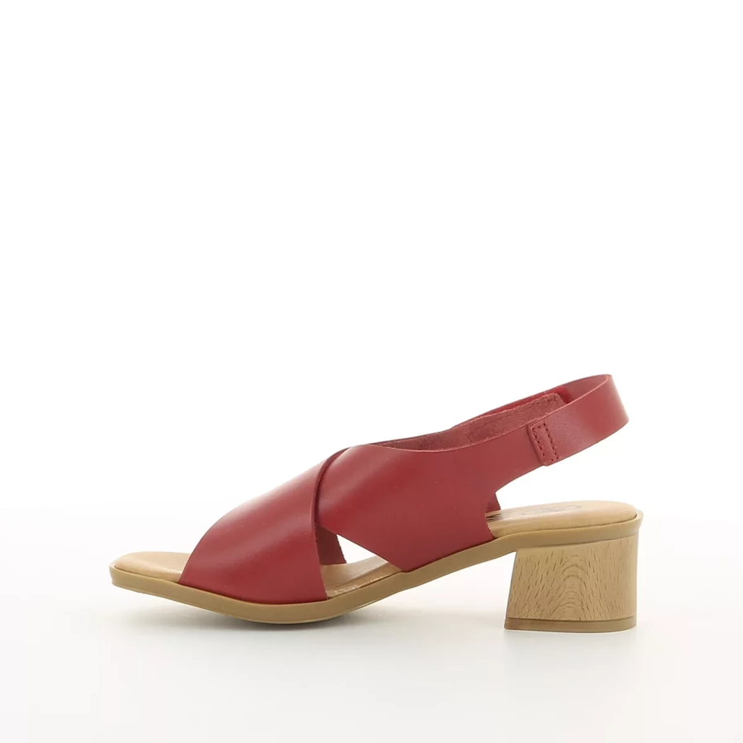 Image (4) de la chaussures Simplement B - Sandales et Nu-Pieds Rouge en Cuir