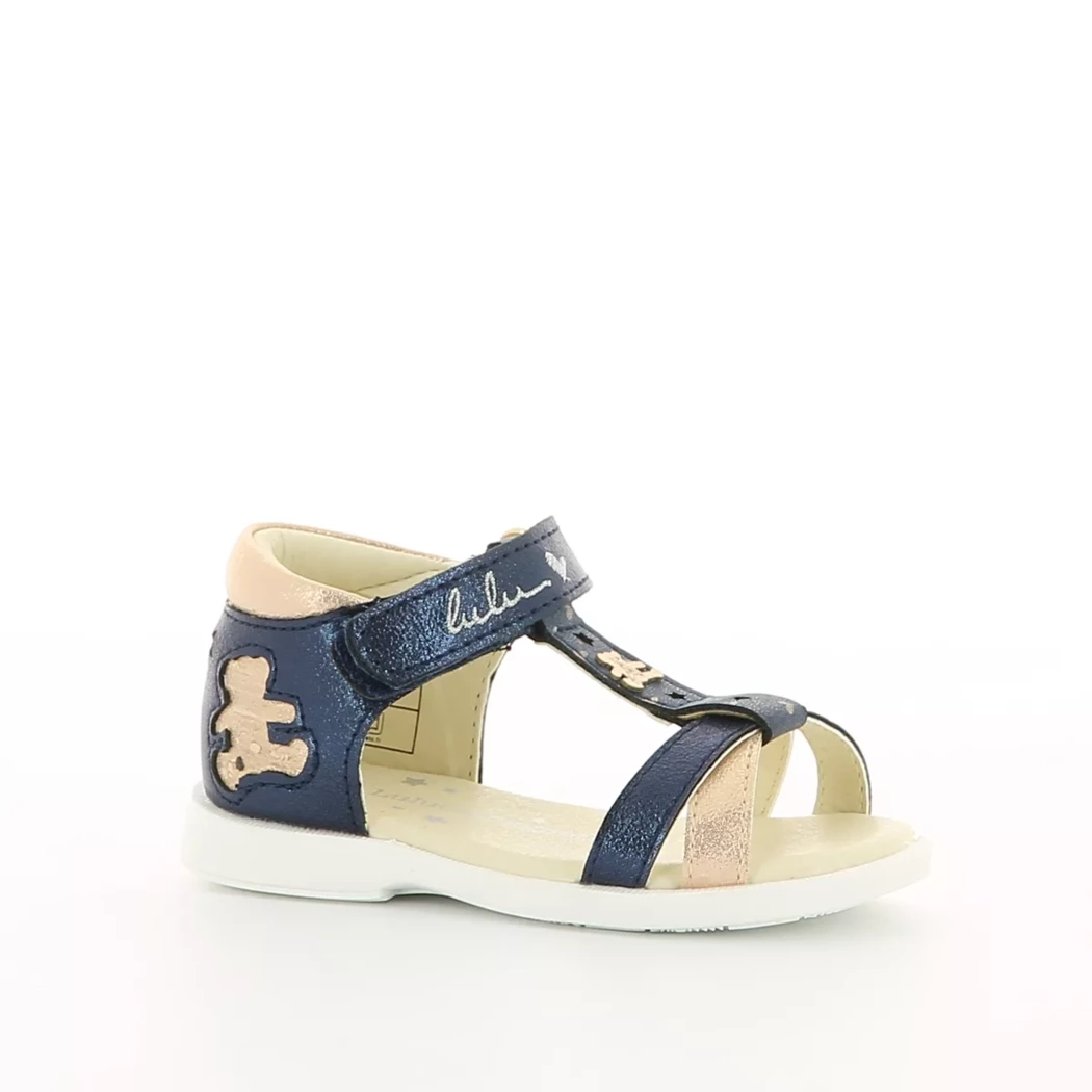 Image (1) de la chaussures Lulu Castagnette - Sandales et Nu-Pieds Bleu en Cuir synthétique