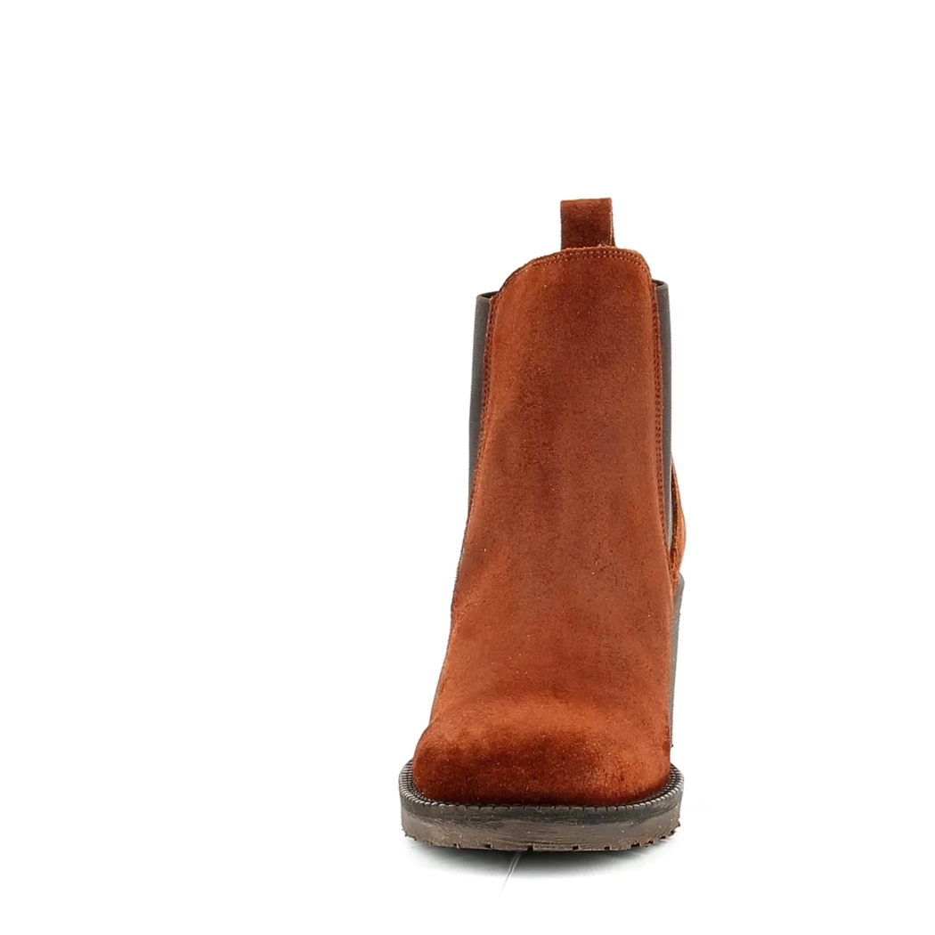 Image (5) de la chaussures Marion Toufet - Boots Orange en Cuir nubuck