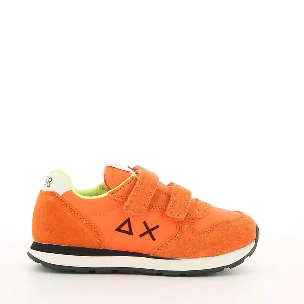 Image (2) de la chaussures Sun68 - Baskets Orange en Cuir nubuck