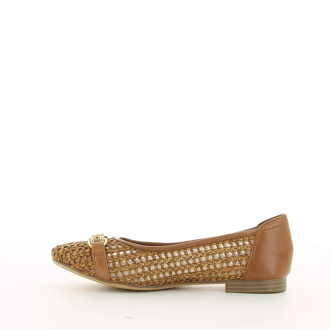 Image (4) de la chaussures Tamaris - Ballerines Cuir naturel / Cognac en Textile