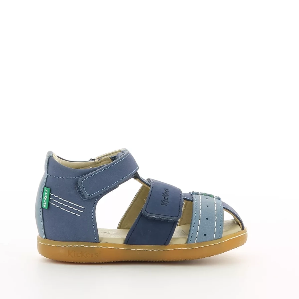 Image (2) de la chaussures Kickers - Sandales et Nu-Pieds Bleu en Cuir nubuck