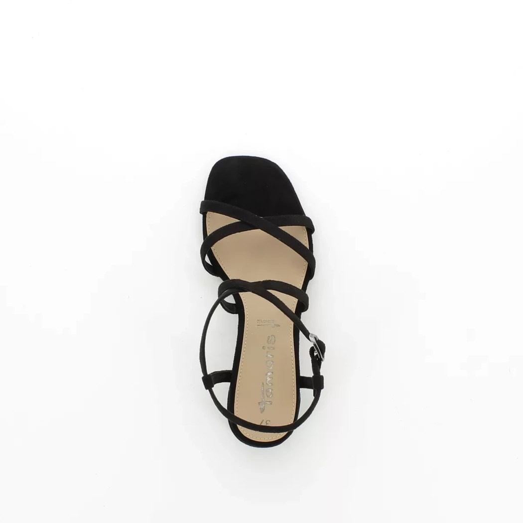 Image (6) de la chaussures Tamaris - Sandales et Nu-Pieds Noir en Cuir synthétique