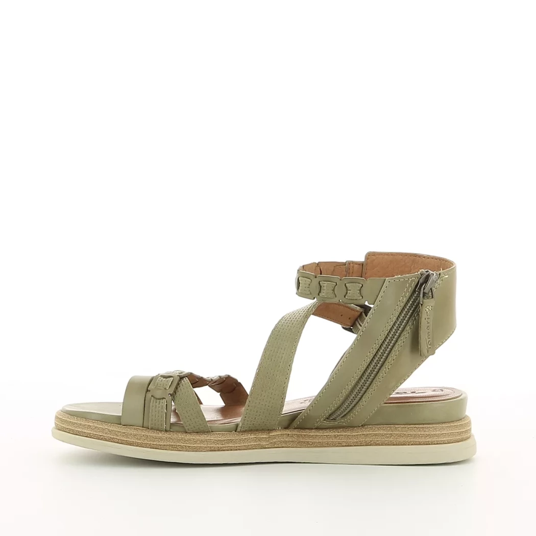 Image (4) de la chaussures Tamaris - Sandales et Nu-Pieds Vert en Cuir