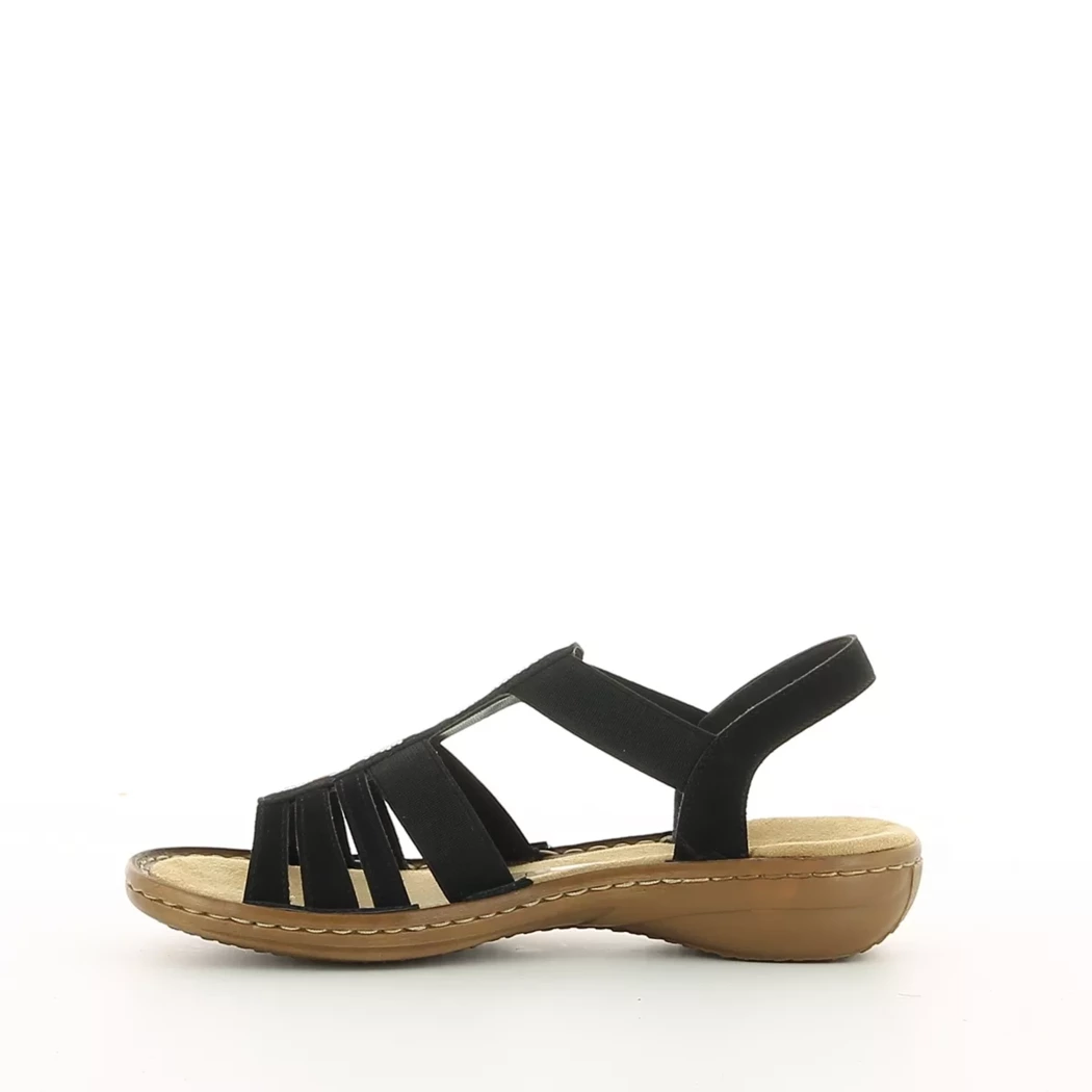 Image (4) de la chaussures Rieker - Sandales et Nu-Pieds Noir en Cuir synthétique