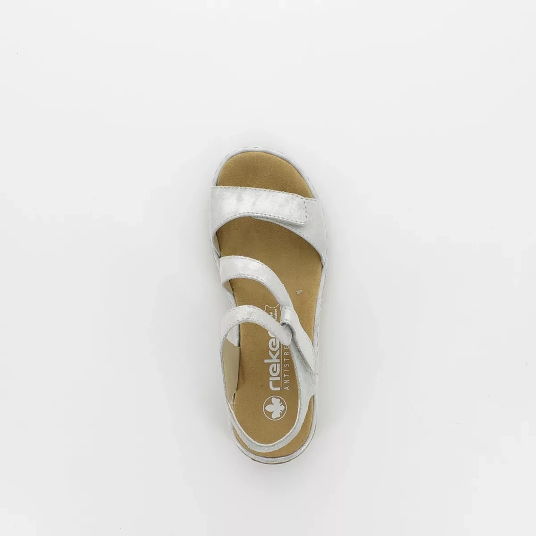 Image (6) de la chaussures Rieker - Sandales et Nu-Pieds Argent en Cuir