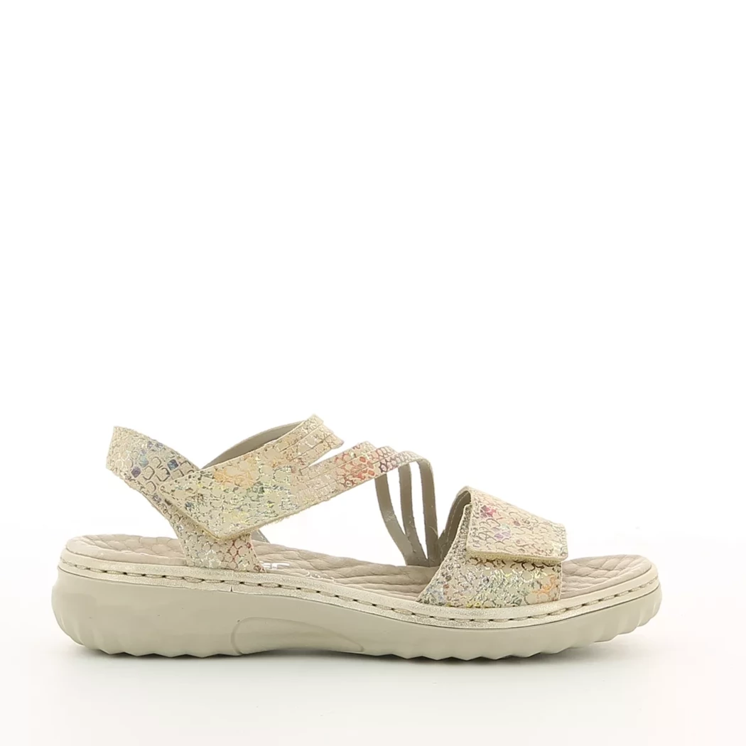 Image (2) de la chaussures Rieker - Sandales et Nu-Pieds Beige en Cuir nubuck