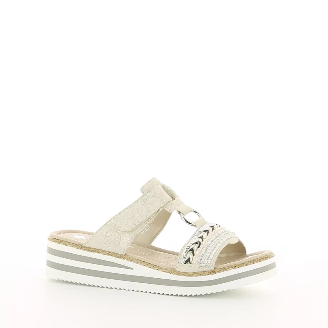 Image (1) de la chaussures Rieker - Mules et Sabots Beige en Cuir synthétique