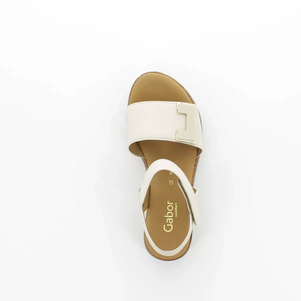 Image (6) de la chaussures Gabor - Sandales et Nu-Pieds Beige en Cuir
