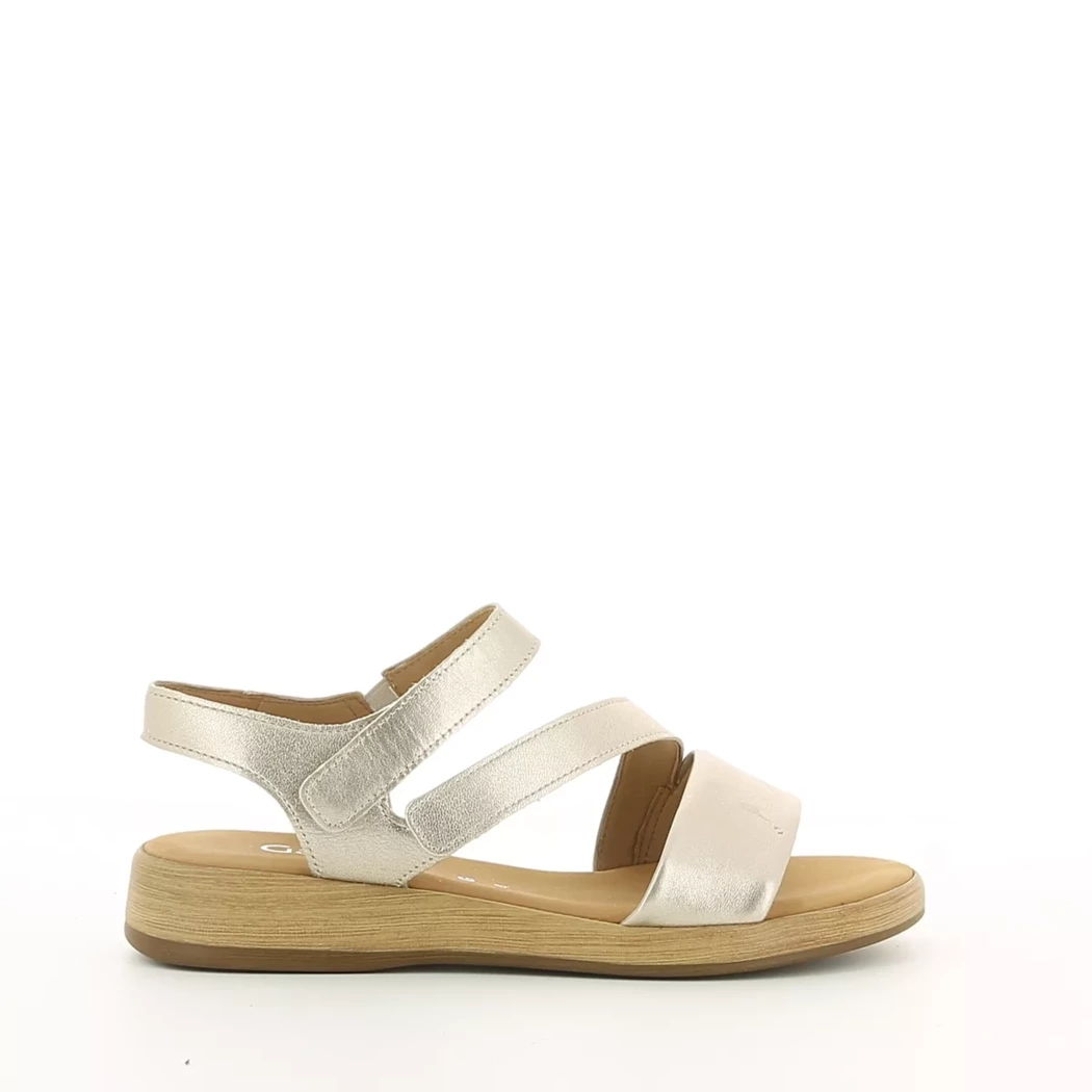 Image (2) de la chaussures Gabor - Sandales et Nu-Pieds Or / Bronze / Platine en Cuir