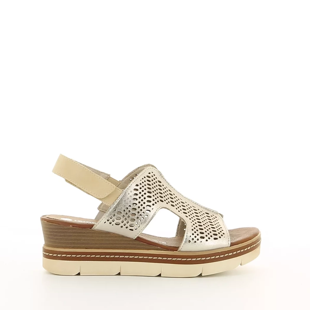 Image (2) de la chaussures Remonte - Sandales et Nu-Pieds Or / Bronze / Platine en Cuir