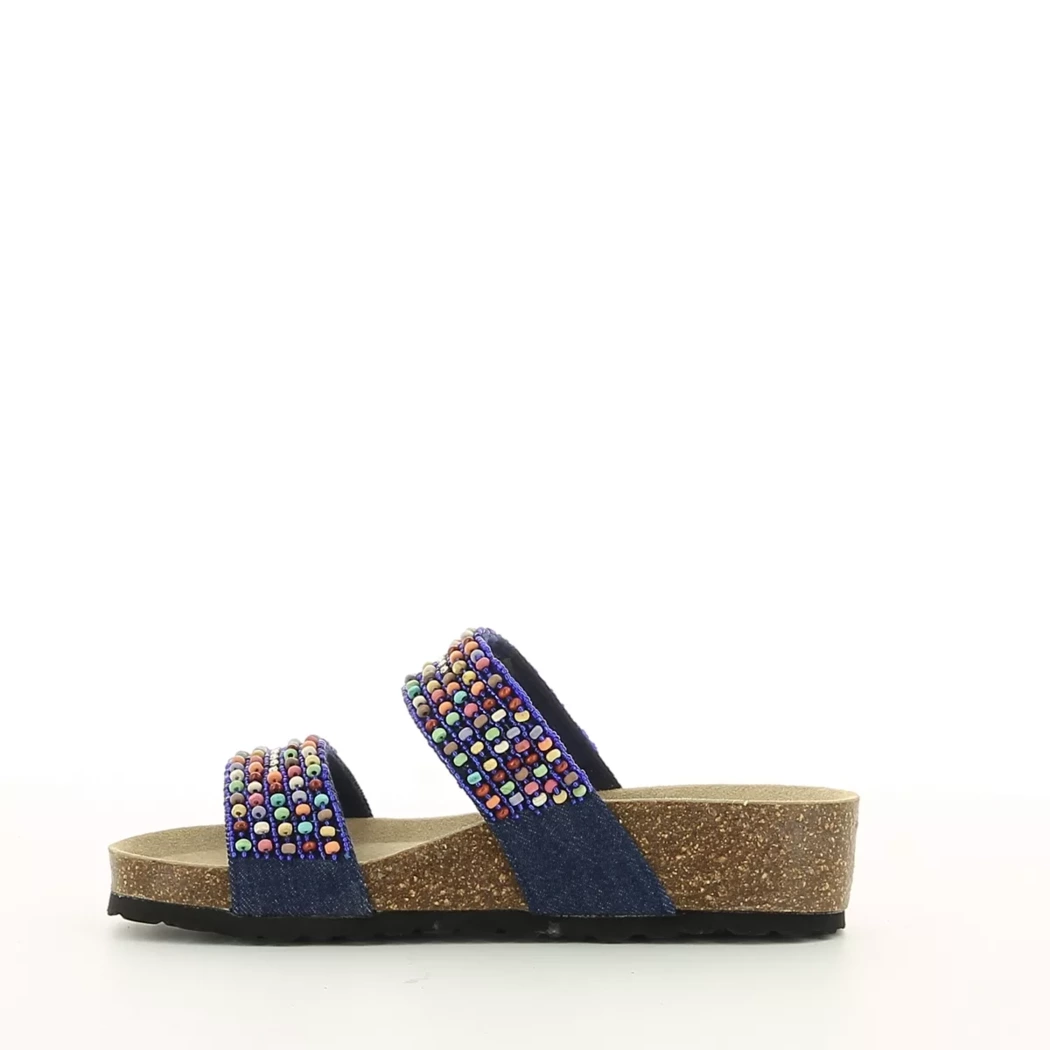 Image (4) de la chaussures Bio Divina - Mules et Sabots Bleu en Textile