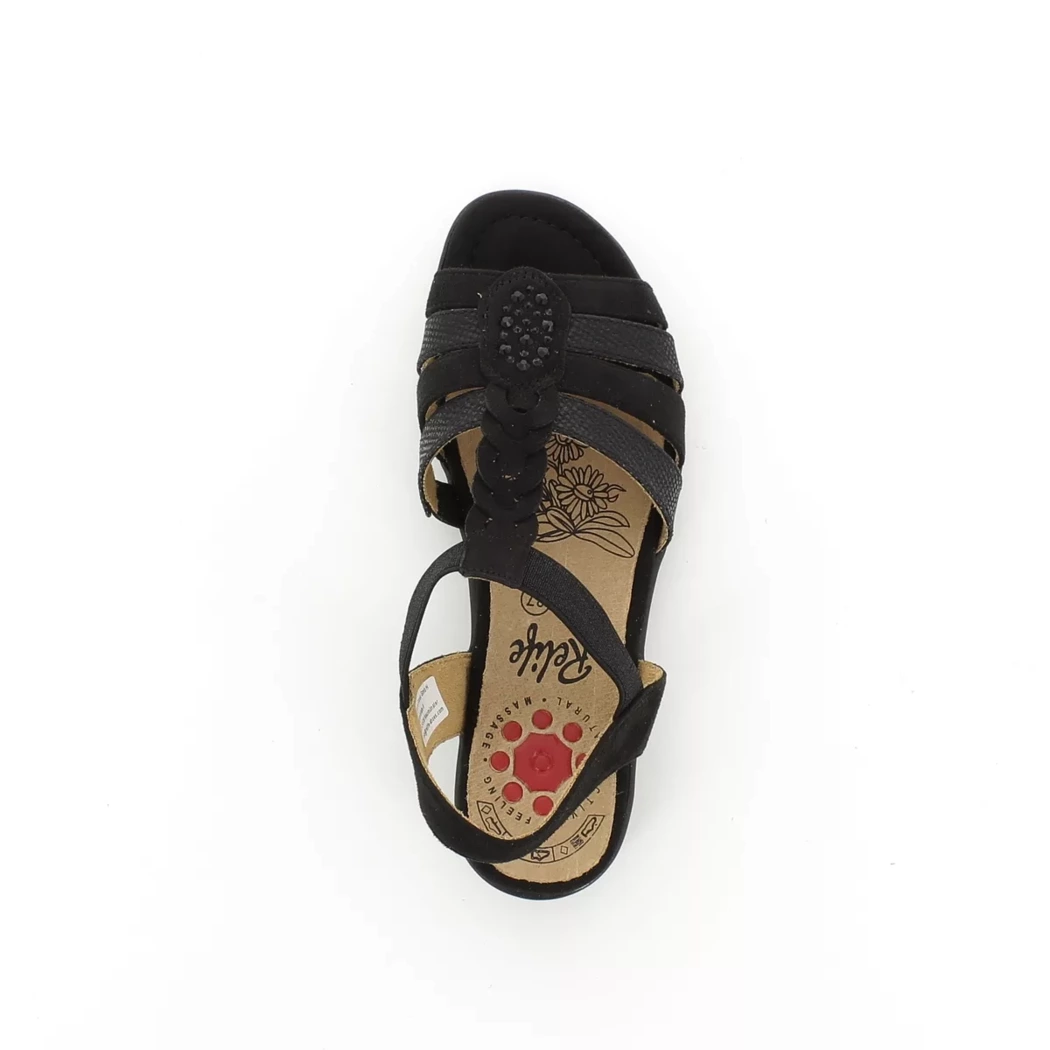 Image (6) de la chaussures Relife - Sandales et Nu-Pieds Noir en Cuir synthétique