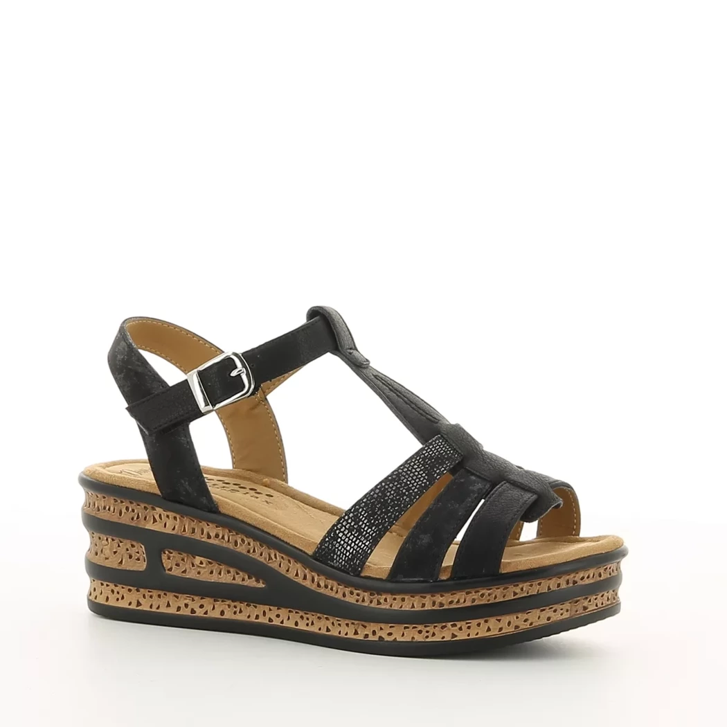 Image (1) de la chaussures Divina - Sandales et Nu-Pieds Noir en Cuir synthétique