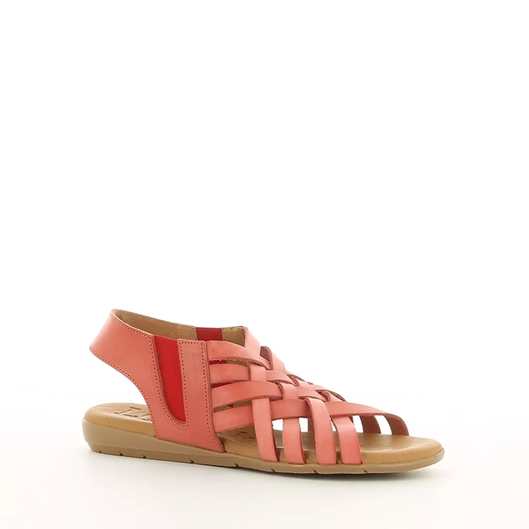 Image (1) de la chaussures Lola Almagro - Sandales et Nu-Pieds Rouge en Cuir