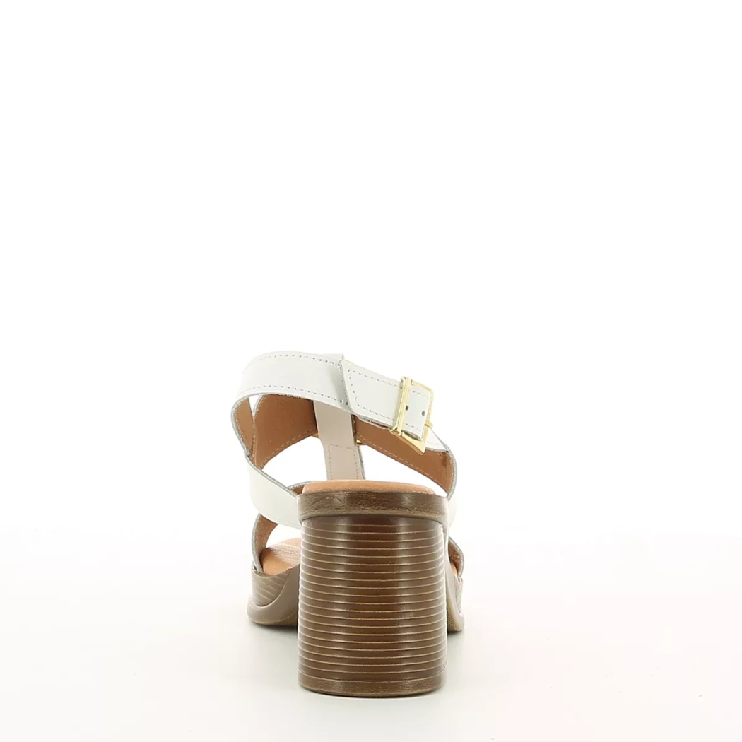 Image (3) de la chaussures Les Fees de Bengale - Sandales et Nu-Pieds Blanc en Cuir