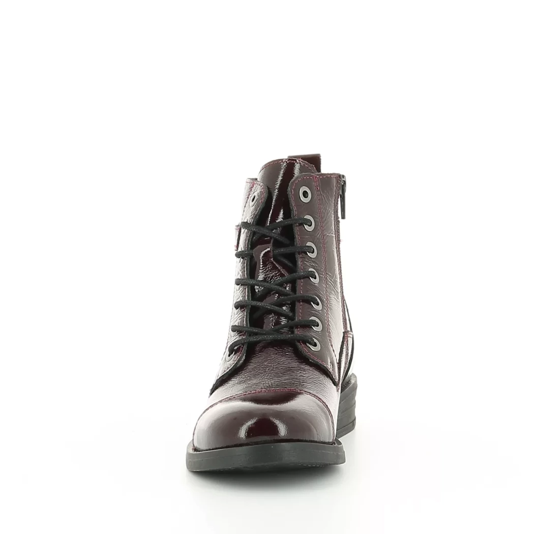 Image (5) de la chaussures Simplement B - Bottines Bordeaux en Cuir vernis