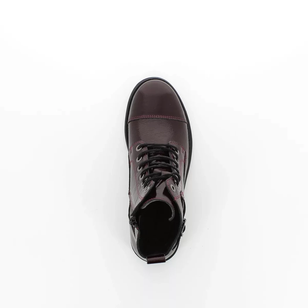 Image (6) de la chaussures Simplement B - Bottines Bordeaux en Cuir vernis