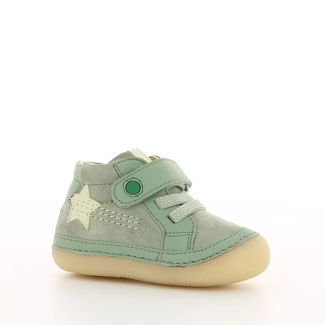 Image (1) de la chaussures Kickers - Bottines Vert en Cuir