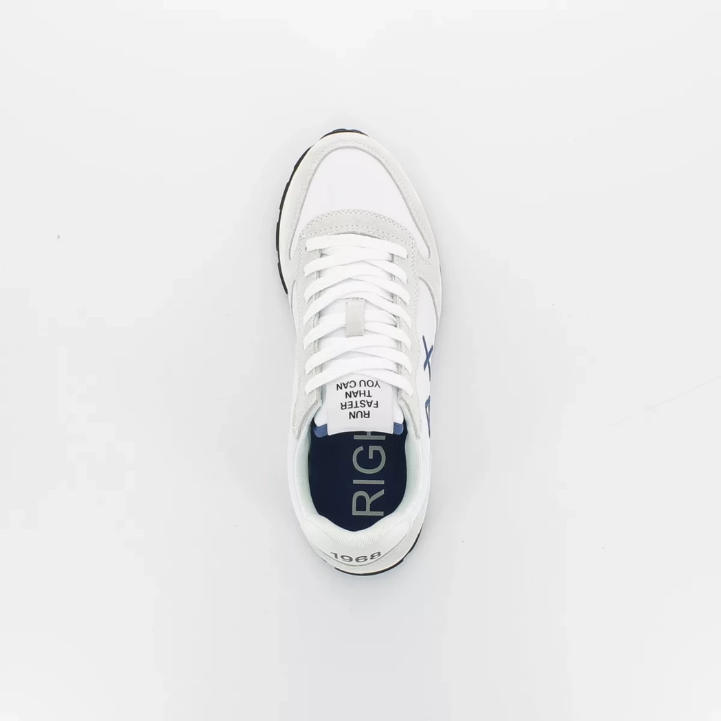 Image (6) de la chaussures Sun68 - Baskets Blanc en Cuir nubuck