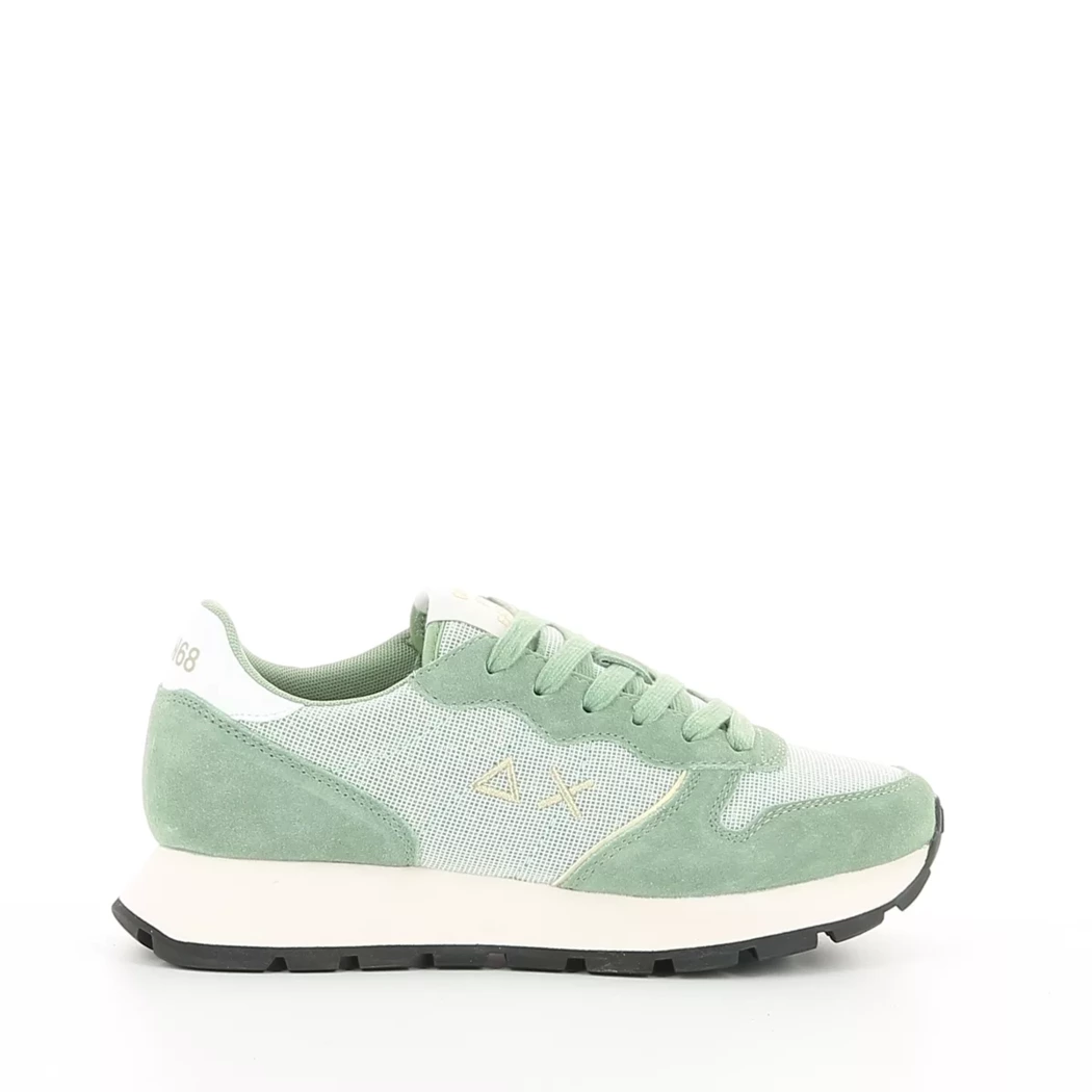 Image (2) de la chaussures Sun68 - Baskets Vert en Cuir nubuck