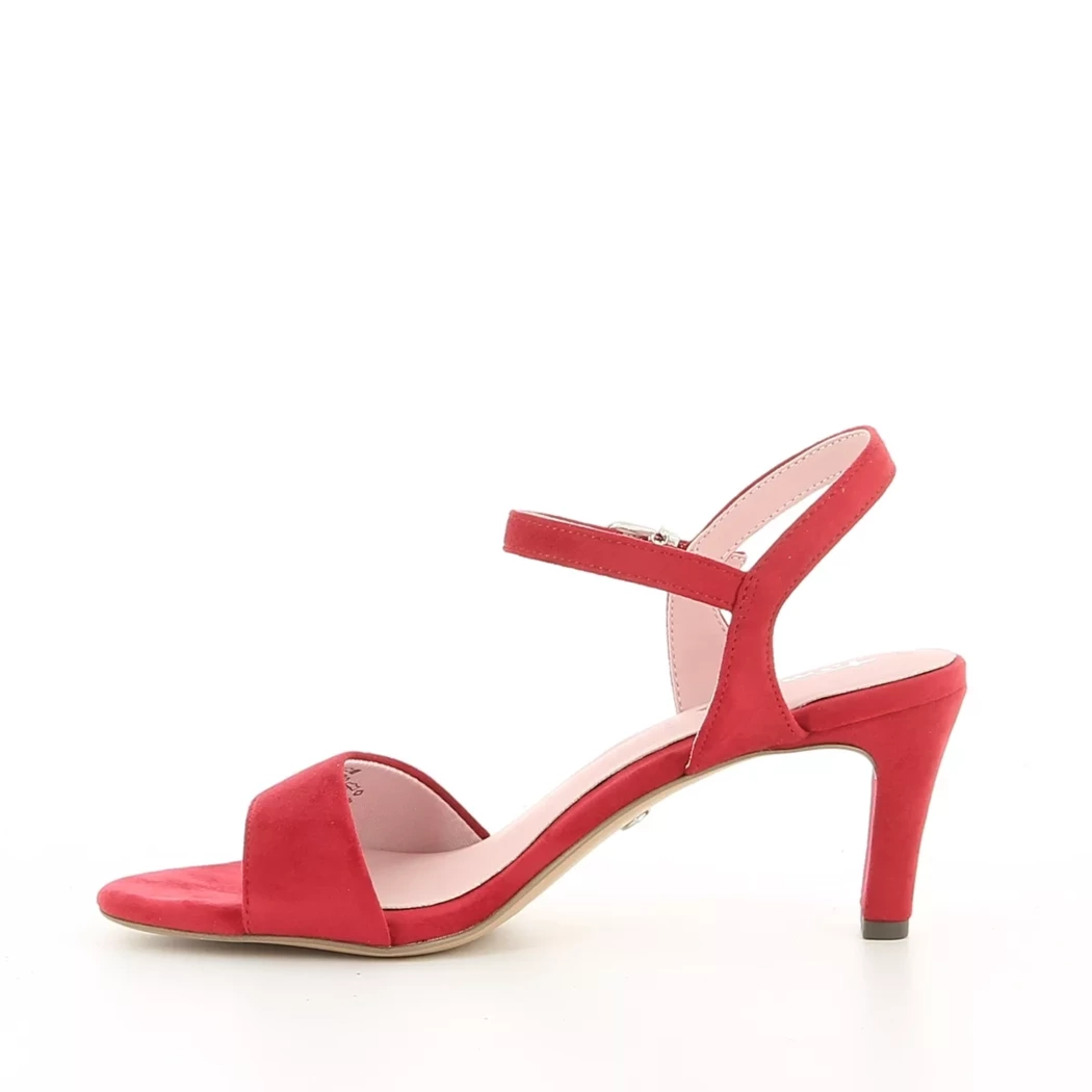 Image (4) de la chaussures Tamaris - Sandales et Nu-Pieds Rouge en Cuir synthétique