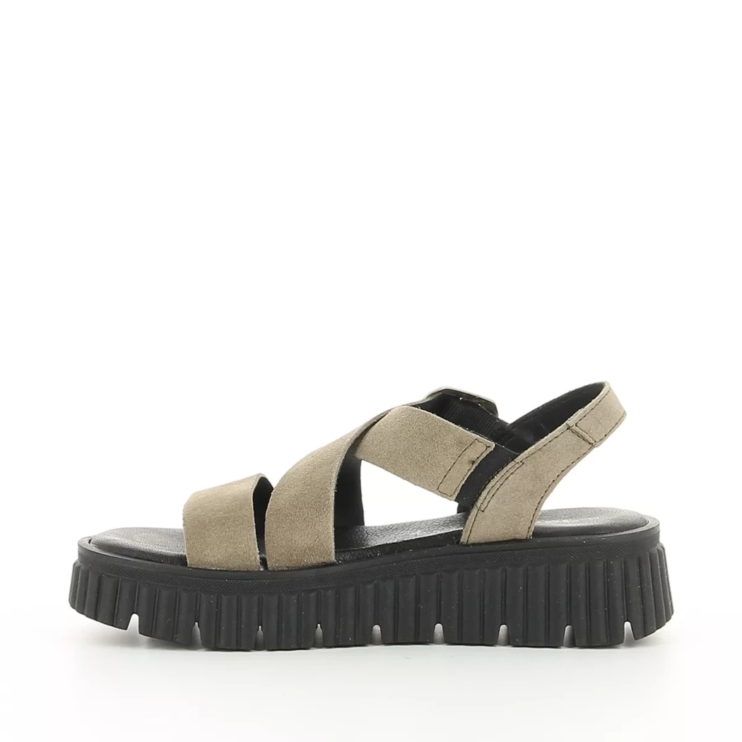 Image (4) de la chaussures Tamaris - Sandales et Nu-Pieds Taupe en Cuir nubuck