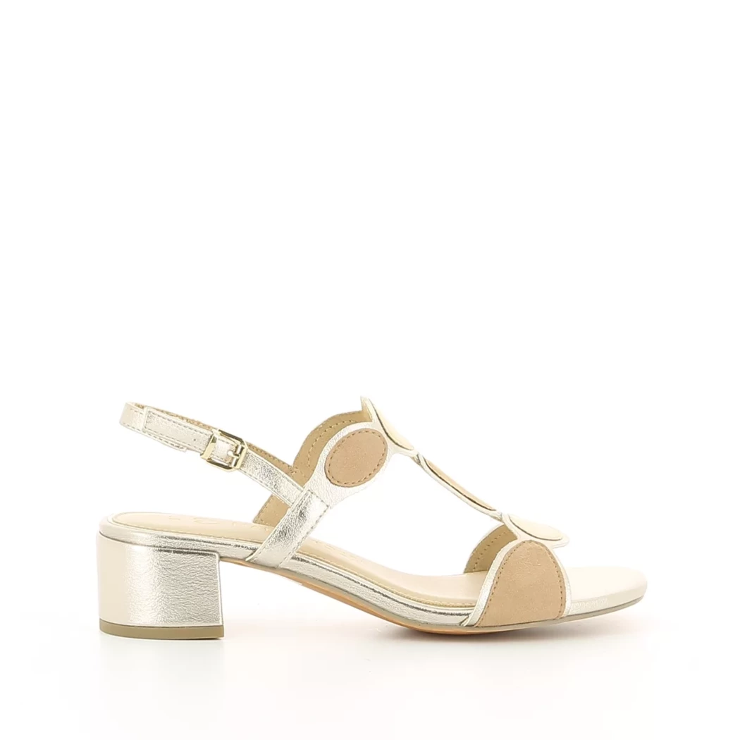 Image (2) de la chaussures Marco Tozzi - Sandales et Nu-Pieds Taupe en Cuir synthétique