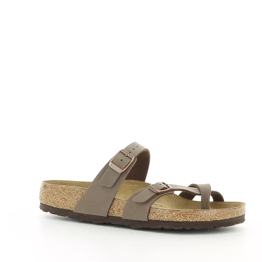 Image (1) de la chaussures Birkenstock - Mules et Sabots Marron en Cuir synthétique
