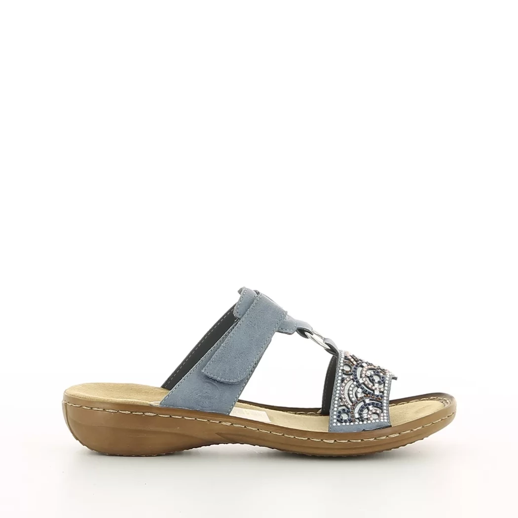 Image (2) de la chaussures Rieker - Mules et Sabots Bleu en Cuir synthétique