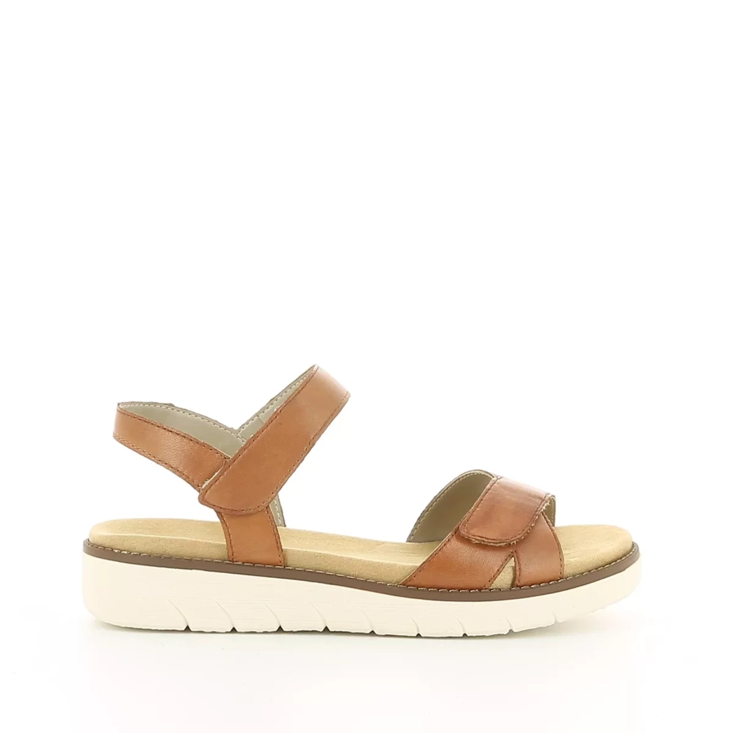Image (2) de la chaussures Remonte - Sandales et Nu-Pieds Cuir naturel / Cognac en Cuir