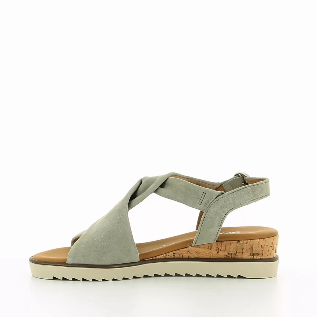 Image (4) de la chaussures Gabor - Sandales et Nu-Pieds Vert en Cuir nubuck