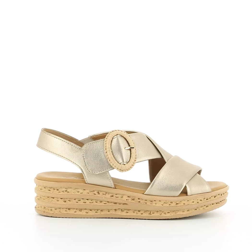 Image (2) de la chaussures Gabor - Sandales et Nu-Pieds Or / Bronze / Platine en Cuir