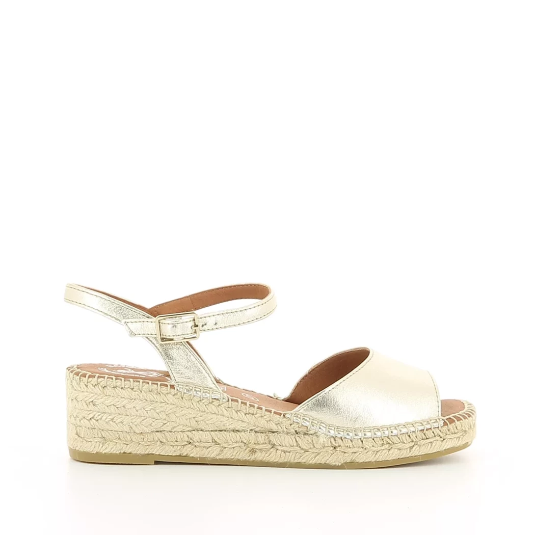 Image (2) de la chaussures Espadrille Basque - Sandales et Nu-Pieds Or / Bronze / Platine en Cuir