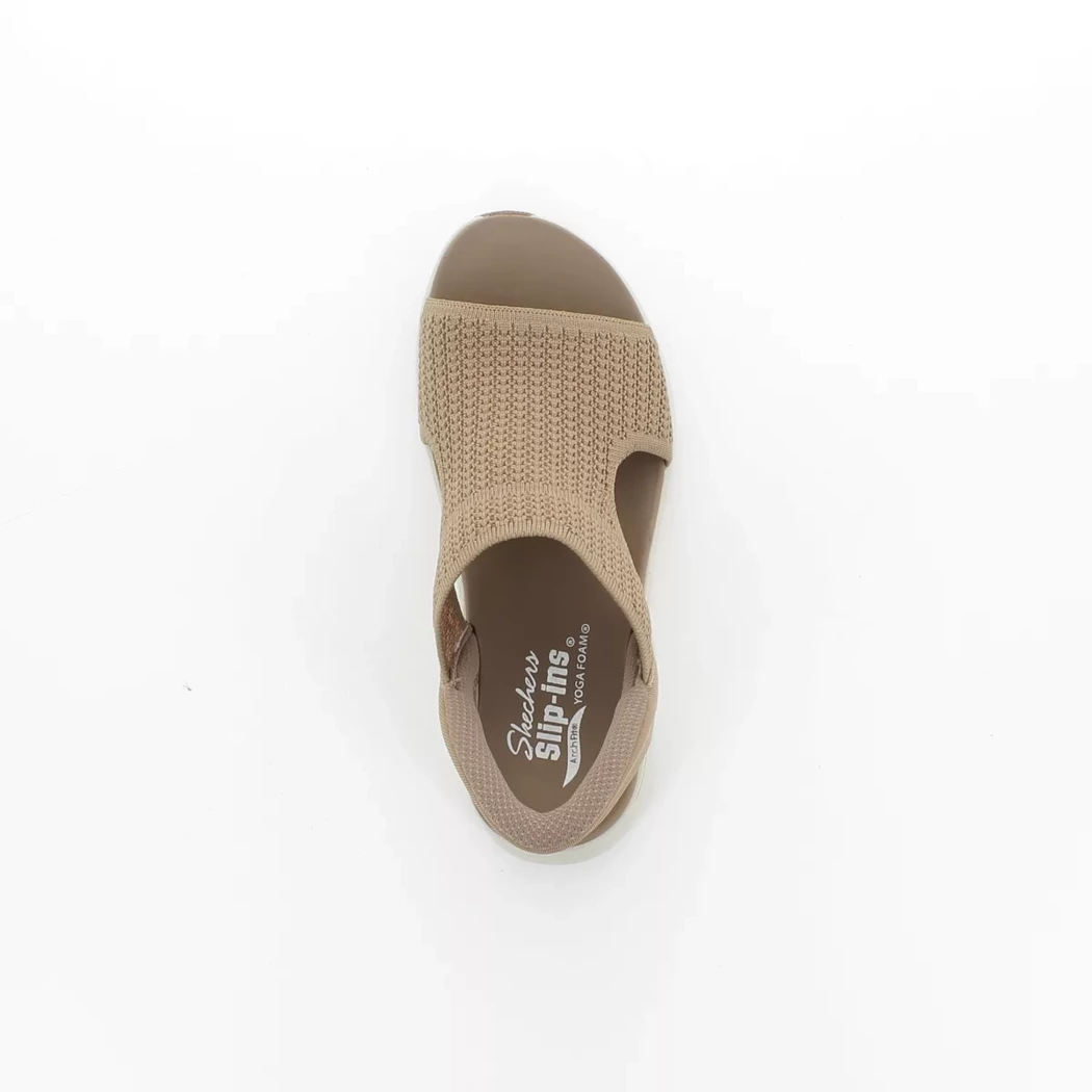 Image (6) de la chaussures Skechers - Sandales et Nu-Pieds Taupe en Textile